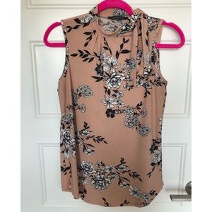 Suzy Sheer Floral Sleeveless Top